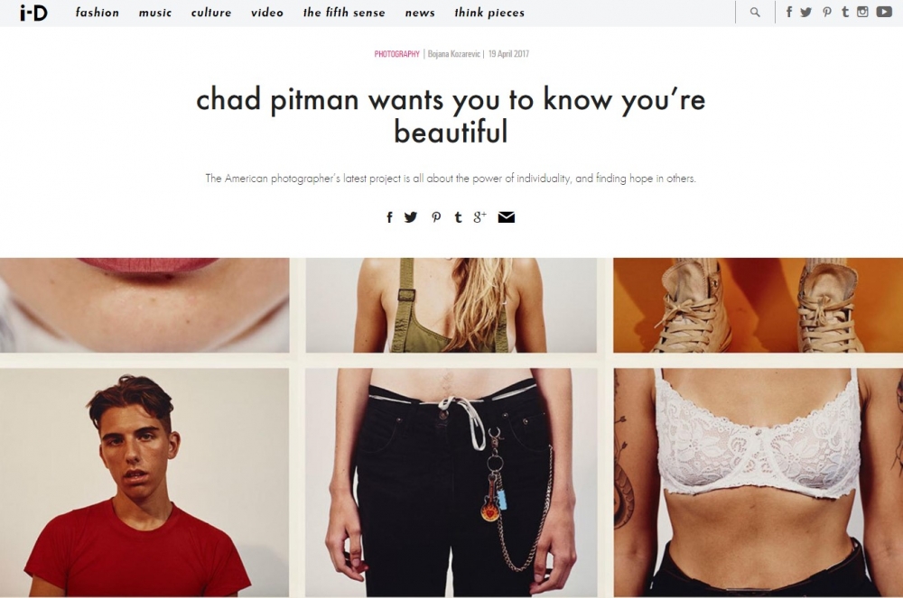Chad Pitman Wants You To Know You're Beautiful - i-D Vice