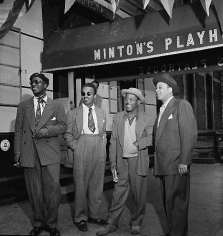 Portrait of Thelonious Monk, Howard McGhee, Roy Eldridge, and Teddy Hill, Minton&#039;s Playhouse, New York, NY, c. September 1947, 20 x 16 Silver Gelatin Photograph
