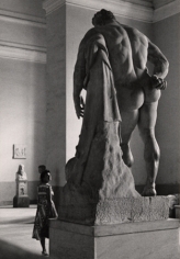 Flirt with Hercules Borghese, Naples, 1961, 11-1/2 x 7-15/16 Vintage Silver Gelatin Photograph