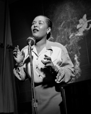 Billie Holiday (with Smoke), New York City, 1949, 14 x 11 Silver Gelatin Photograph