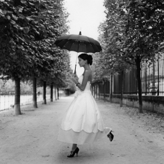 Mira with Umbrella, Paris, France, 2007, Archive Number: EBR-0907-100-03, 16 x 20 Silver Gelatin Photograph