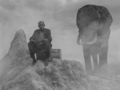Matthew on Termite Mound and Mak, Zimbabwe, 2020