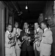 Dizzy Gillespie, Quincy Jones, Joe Gordon, E.V. Perry and Carl Warwick, New York City, 1955, 11 x 14 Silver Gelatin Photograph