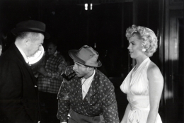 Marilyn with Billy Wilder and Unidentified Man, 14 x 17 Silver Gelatin Photograph