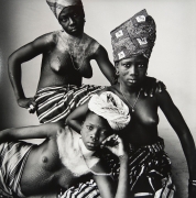 Three Dahomey Girls, One Reclining, Dahomey, 1967, Silver Gelatin Photograph, Ed. of 15