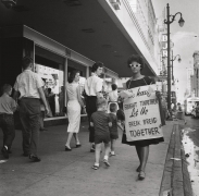 Junienne Briscoe, sixteen-years-old, joined the picket lines along Main Street, n.d., Archival Pigment Print