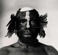 Tribesman with Nose Ornament, New Guinea, 1970/1990, Silver Gelatin Photograph, Ed. of 18