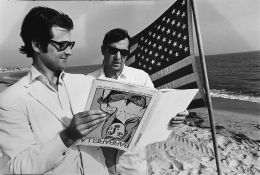 Terry Southern and Robert Fraser (on beach in Malibu), (Later Print made in Artist&#039;s lifetime), 1965&nbsp;&nbsp;&nbsp;