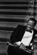 Louis Armstrong on the MGM set of High Society, Culver City, California, 1956