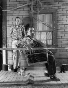 Brice and Crow on Porch, Buck Lick, 1992