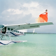 Saori on Sea Plane Wing II, Dominican Republic, 2010, Archival Pigment Print, Combined Edition of 25