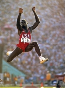Carl Lewis, Summer Olympics, LA Memorial Coliseum,&nbsp;1984&nbsp;, Color Photograph