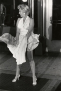 Marilyn on Air Vent Looking Right, &quot;Seven Year Itch&quot; Set, New York, 1955, 17 x 14 Silver Gelatin Photograph