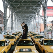 Edythe and Andrew Kissing on Top of Taxis, New York, New York, 2008, Archive Number: NYM-0608-125-05-03, 16 x 20 Archival Pigment Print
