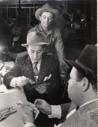 Robert Mitchum (Playing Cards on Set), 20 x 16 Silver Gelatin Photograph
