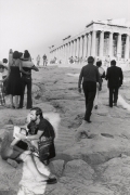 Greece (Couple Sitting at Others Walking Towards Greek Ruins - Vertical), n.d., 14 x 11 Silver Gelatin Photograph