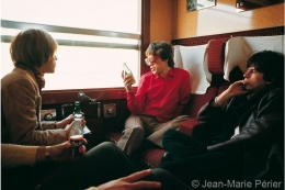 The Rolling Stones in the train from Marseilles, July 1965, C-Print