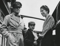 Gen. Douglas MacArthur with Son and Wife, c. 1940&#039;s, 11 x 14 Silver Gelatin Photograph