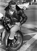 James Dean, On Motorcycle, Los Angeles, 1955, 20 x 16 Silver Gelatin Photograph
