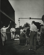 Babe Ruth (with Ball) &amp;amp; Gary Cooper (on the set, &quot;Pride of the Yankees&quot;), 1942, 14 x 11 Vintage Silver Gelatin Photograph