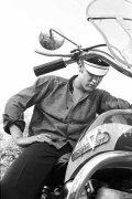 &quot;Elvis On His Harley,&quot; Backyard at his home 1034 Audubon Drive, Memphis, TN, July 4 1956