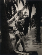 Dorothy Lamour &amp;amp; Unidentified, &quot;Jungle Princess,&quot; c. 1930s, 13-7/8 x 10-7/8 Vintage Silver Gelatin Photograph