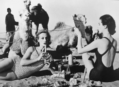 Tatiana + Mary + Camels, Morocco, 1963
