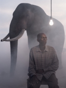 Matthew and Mak at dusk, Zimbabwe, 2020