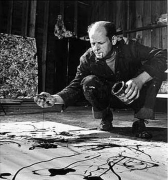 Martha Holmes Jackson Pollock painting in his studio, 1949&nbsp;&nbsp;&nbsp;