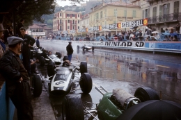 Practice in the Rain, Monaco, 1962, 17 x 22 Archival Pigment Print