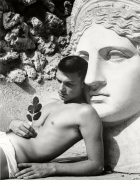 Youth in front of Roman Bust, Rome, Italy,&nbsp;1949, Silver Gelatin Photograph