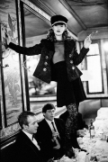 Kate Moss at Cafe Lipp (Vertical), Pairs, Vogue Italia, 1993