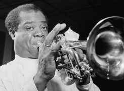 Portrait of Louis Armstrong, Carnegie Hall, New York, NY, 16 x 20 Silver Gelatin Photograph