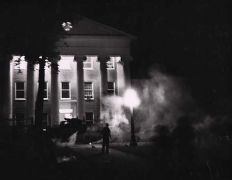 Tear gas and tanks on the campus of the University of Mississippi, Oxford, Mississippi, 1962