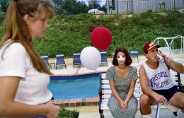Lindsey, 18, at a Fourth of July party three days after her nose job, Calabasas, California, 1993. Five of her close friends at Calabasas High School have already had plastic surgery.