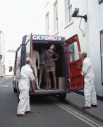 Model Loaded Into Lorry, England, 1995, Archival Pigment Print