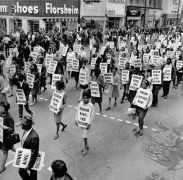 Thousands march through fifteen blocks of downtown Memphis, 1968, Archival Pigment Print