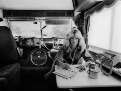 Farrah Fawcett in her Charley&rsquo;s Angels mobile home, People Magazine, 1976, Silver Gelatin Photograph