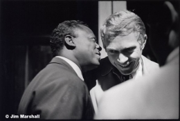 Miles Davis and Steve McQueen, Backstage at Monterey Pop Festival, 1963, 11 x 14 Silver Gelatin Photograph