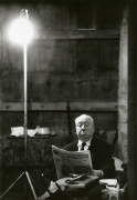 Alfred Hitchcock on the set of &lsquo;Marnie&rsquo; at Universal Studios, Time Magazine, 1963, Silver Gelatin Photograph