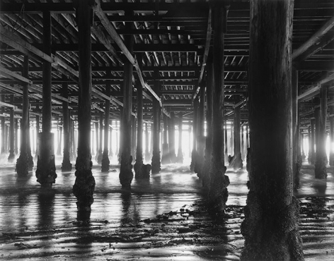 Beneath Santa Monica Pier, 1970, Silver Gelatin Photograph