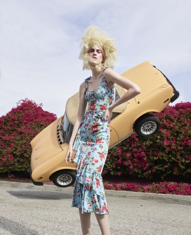 Fashion (with Orange Car on Point), Los Angeles, 2016, 40 x 32 1/2 Inches, Archival Pigment Print, Edition of 5