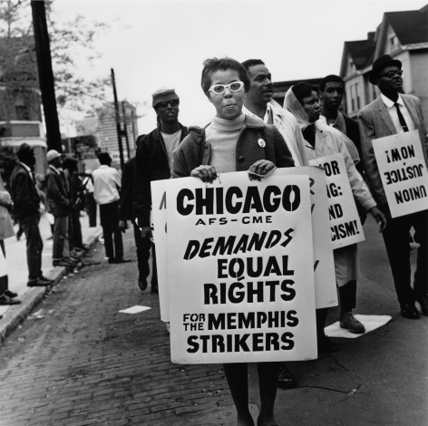 Chicago AFS-CME Demands Equal Rights for Memphis Strikers, 1968, Archival Pigment Print