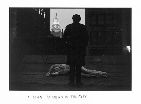 A Man Dreaming in the City, 1969, 5 x 7-1/2 Silver Gelatin Photograph, Ed. 25