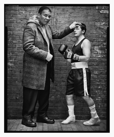 Muhammad Ali &amp;amp; Michael J. Fox, New York, NY, 2004, 20 x 16 inches, Silver Gelatin Photograph, Ed. of 25