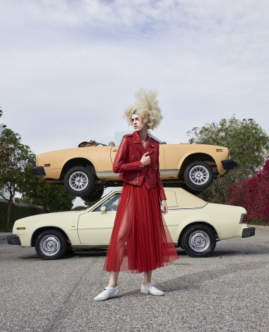 Fashion (with Stacked Cars), Los Angeles, 2016, 40 x 32 1/2 Inches, Archival Pigment Print, Edition ol 5