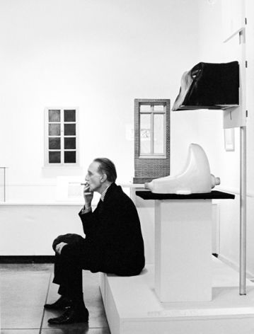 Marcel Duchamp in &lsquo;Pasadena Art Museum&rsquo; with his Fountain readymade, Time Magazine, 1963, Silver Gelatin Photograph