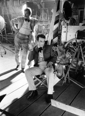 Montgomery Clift and Lee Marvin wait to begin filming on the set of &quot;Raintree County&quot;, 1956, Archival Pigment Print