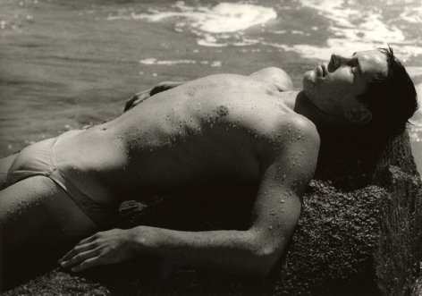 Boy Drying Up on a Rock, Capri, 1955, 30cm x 40cm Silver Gelatin Photograph