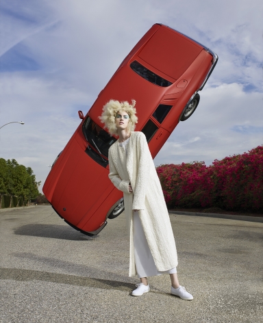 Fashion (with Red Car on Point), Los Angeles, 2016, 40 x 32 1/2 Inches, Archival Pigment Print, Edition of 5